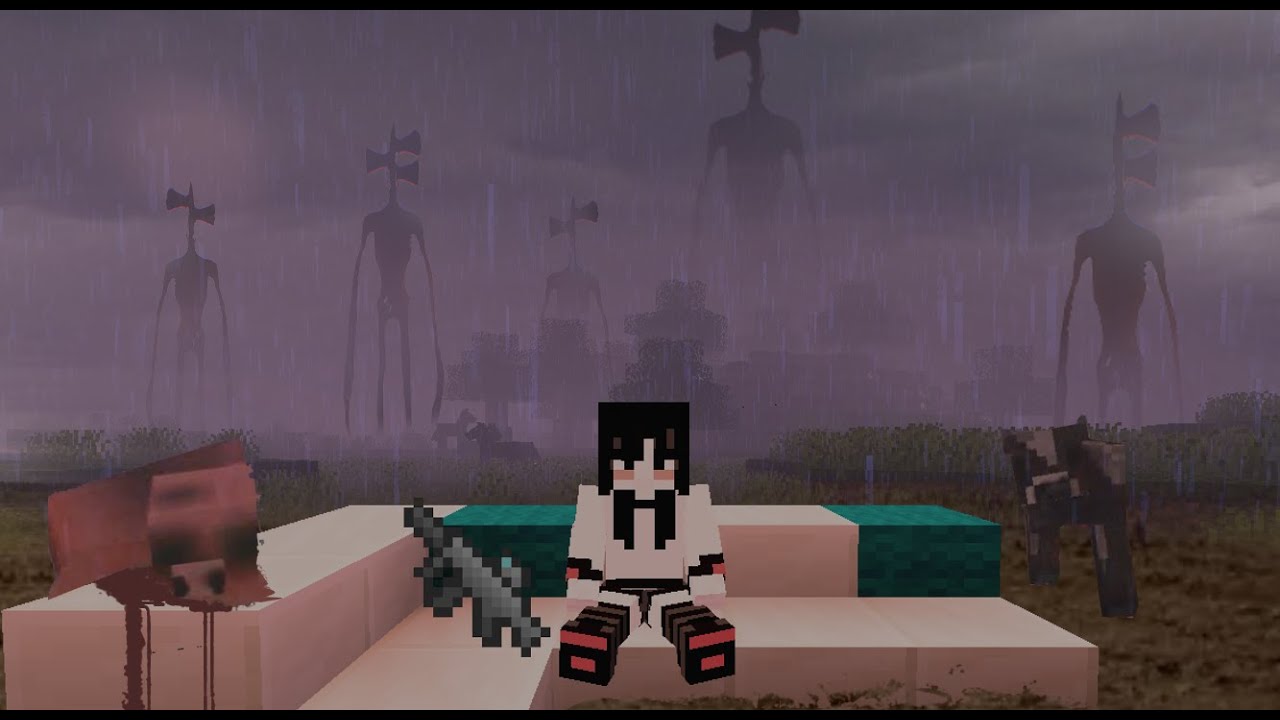 Я встретил Сиреноголового в Minecraft.