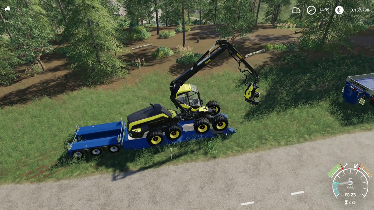 Let's Play Farming Simulator 2019 | felsbrunn | Transporting the log equipment  | episode 9