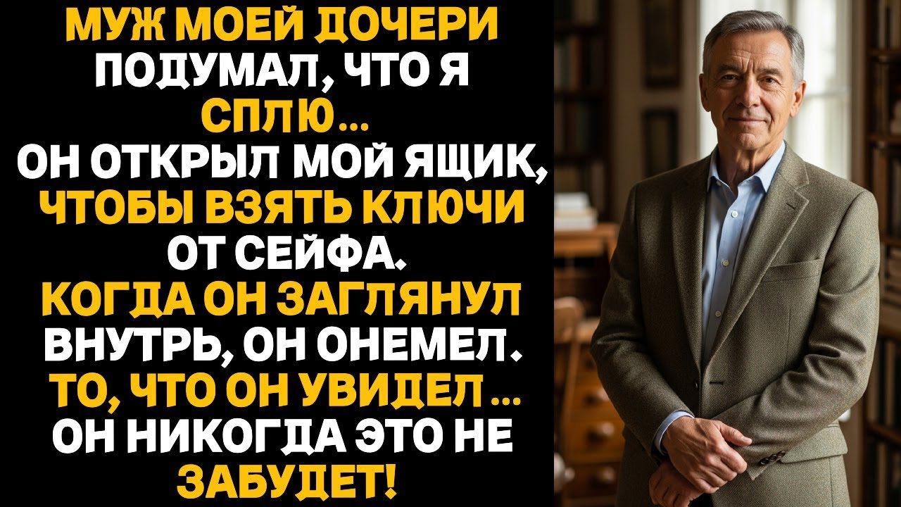 МУЖ МОЕЙ ДОЧЕРИ ПОДУМАЛ, ЧТО Я СПЛЮ…ОН ОТКРЫЛ МОЙ ЯЩИК, ЧТОБЫ ВЗЯТЬ КЛЮЧИ ОТ СЕЙФА  И ОН ОНЕМЕЛ