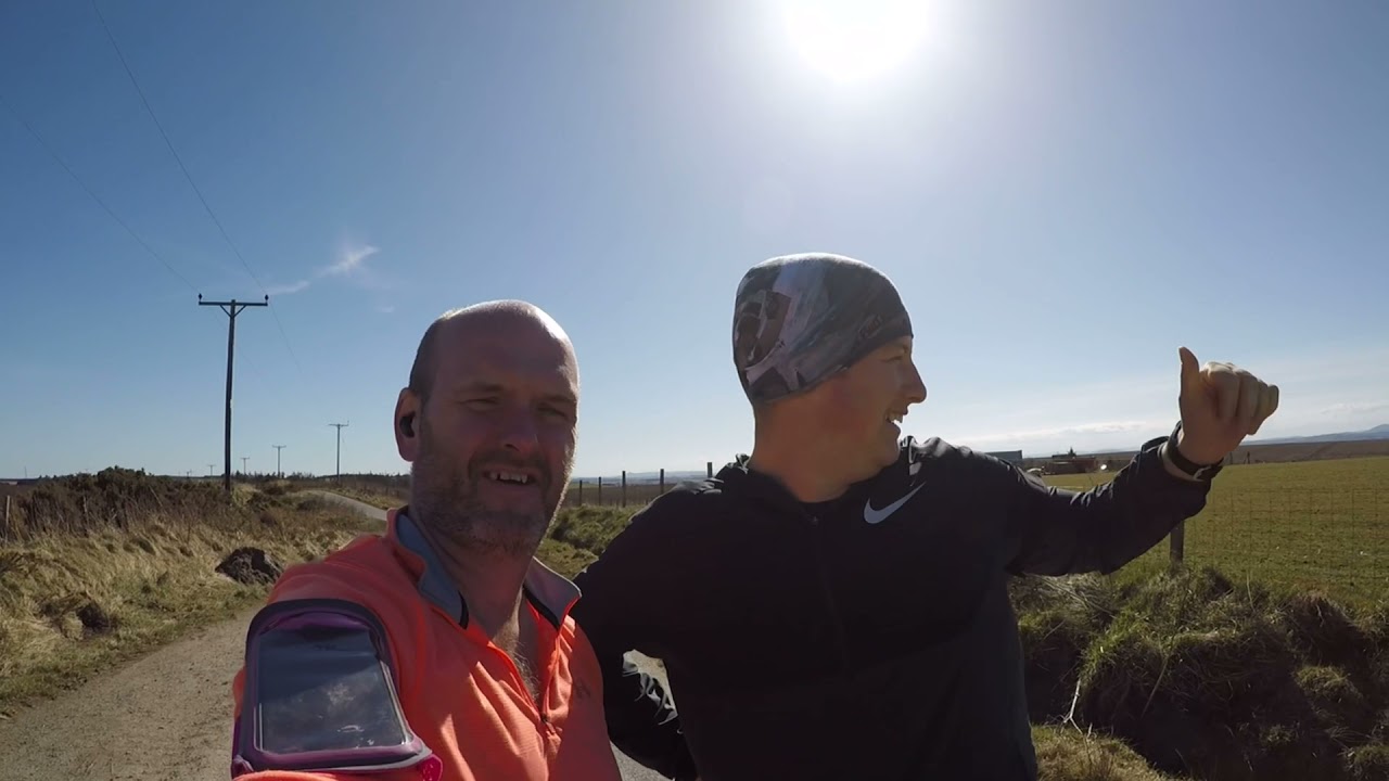 Country to Crovie run. Colin McLean and Scott Nicol. April 15th 2021. Running in Scotland.