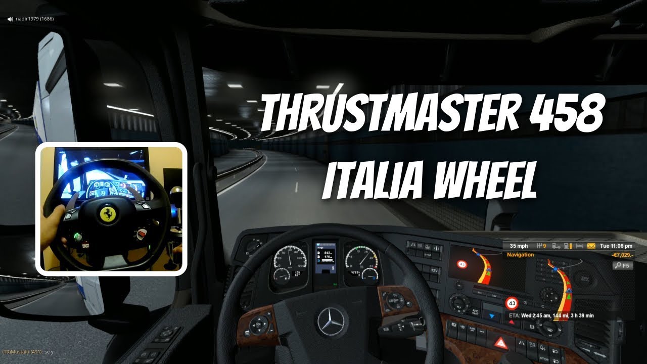 Thrustmaster 458 Italia Wheel w/ Wheelcam | Euro Truck Simulator 2 [Duisburg-Liege]