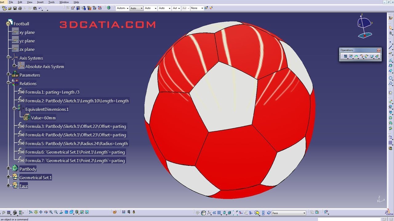 CATIA Tutorial | Soccer Ball Create SPEED VERSION