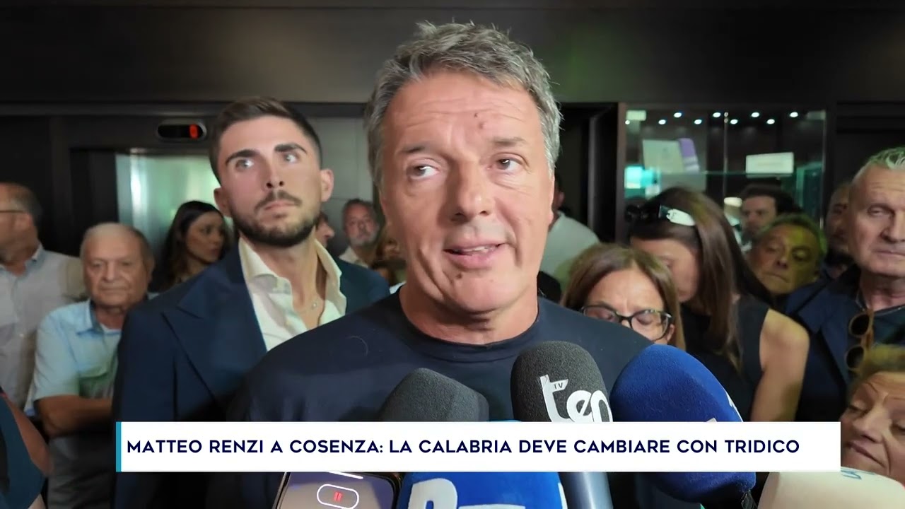 MATTEO RENZI A COSENZA: LA CALABRIA DEVE CAMBIARE CON TRIDICO