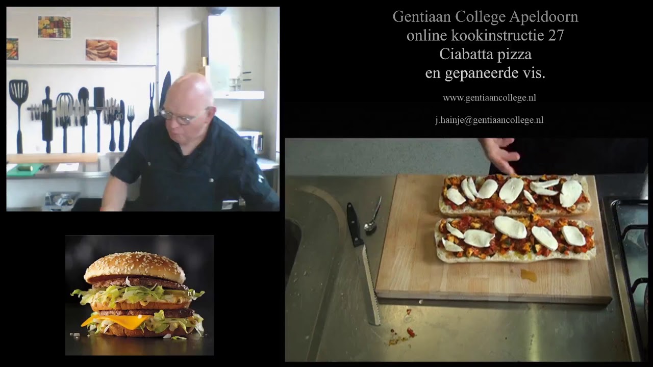 kookinstructie 27 Ciabatta pizza