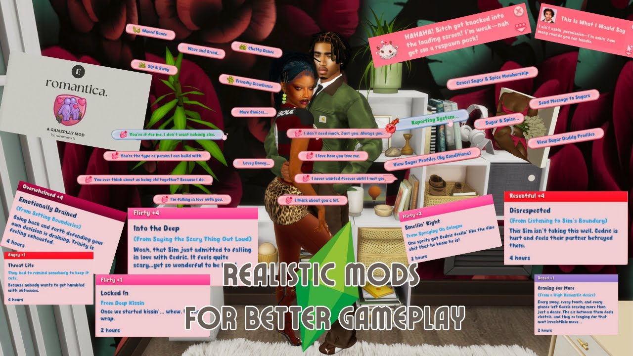 Realistic Mods for Romance and Better Gameplay 🩷| The Sims 4| Mod & CC