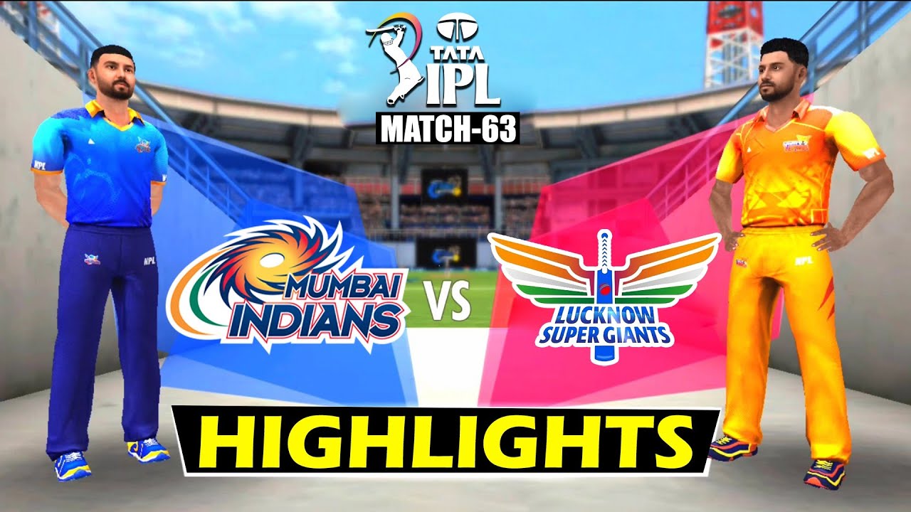 Lucknow Super Giants vs Mumbai Indians, 63rd Match Highlights wcc3 gameplay