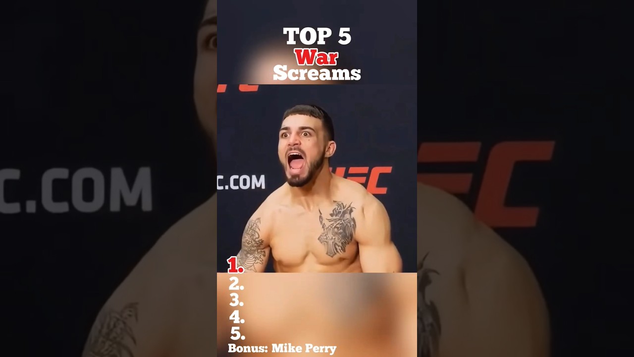 5 top war screams 😲 #shorts #ufc #scream #mma