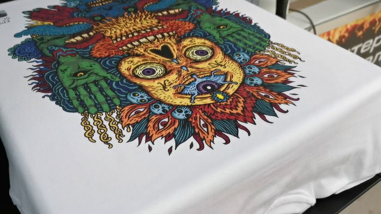 Epson SC-F2100, Garment Creator software, бяла тениска, 720*1440dpi