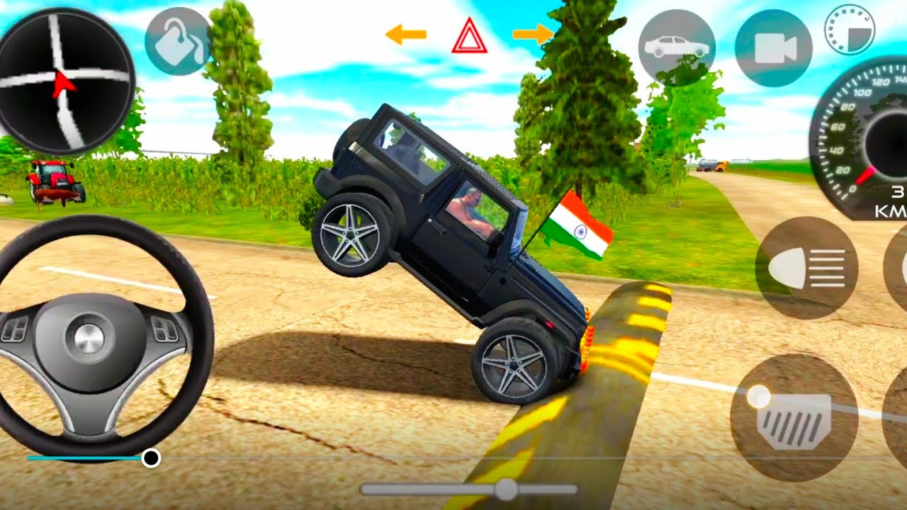Dollar song Mahindra Thar modified car 😈 india cars simulator 3D game Android app gadi wala game 