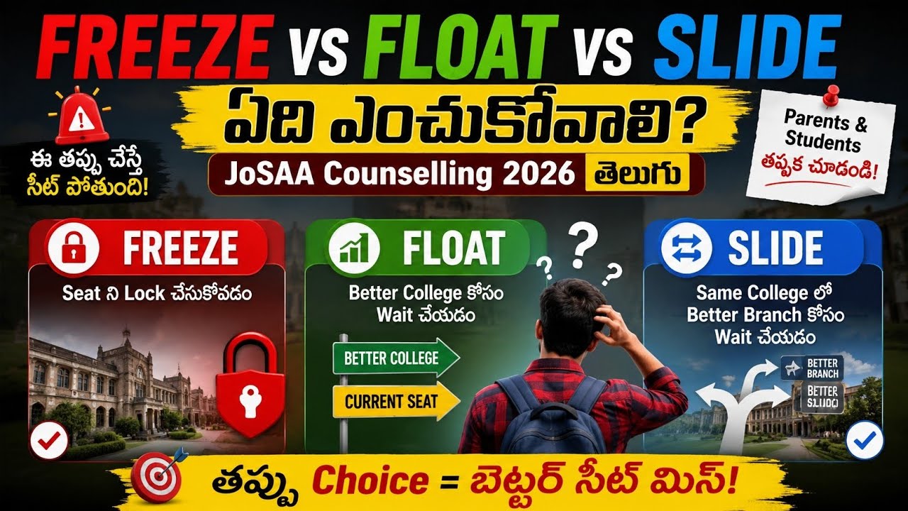 Freeze Float Slide Explained Telugu | ఈ తప్పు చేస్తే Better Seat మిస్ అవుతారు!
