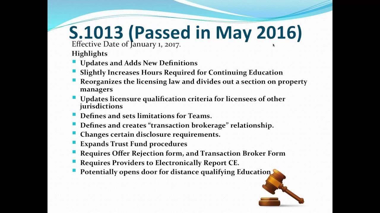 SCR Webinar: Changes to Real Estate License Law - Presented by LLR