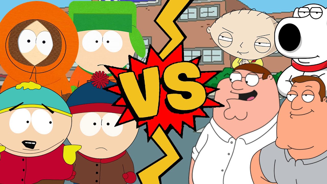 M.U.G.E.N. Battles | Eric/Kyle/Stan/Kenny vs Peter/Brian/Stewie/Joe | South Park vs Family Guy