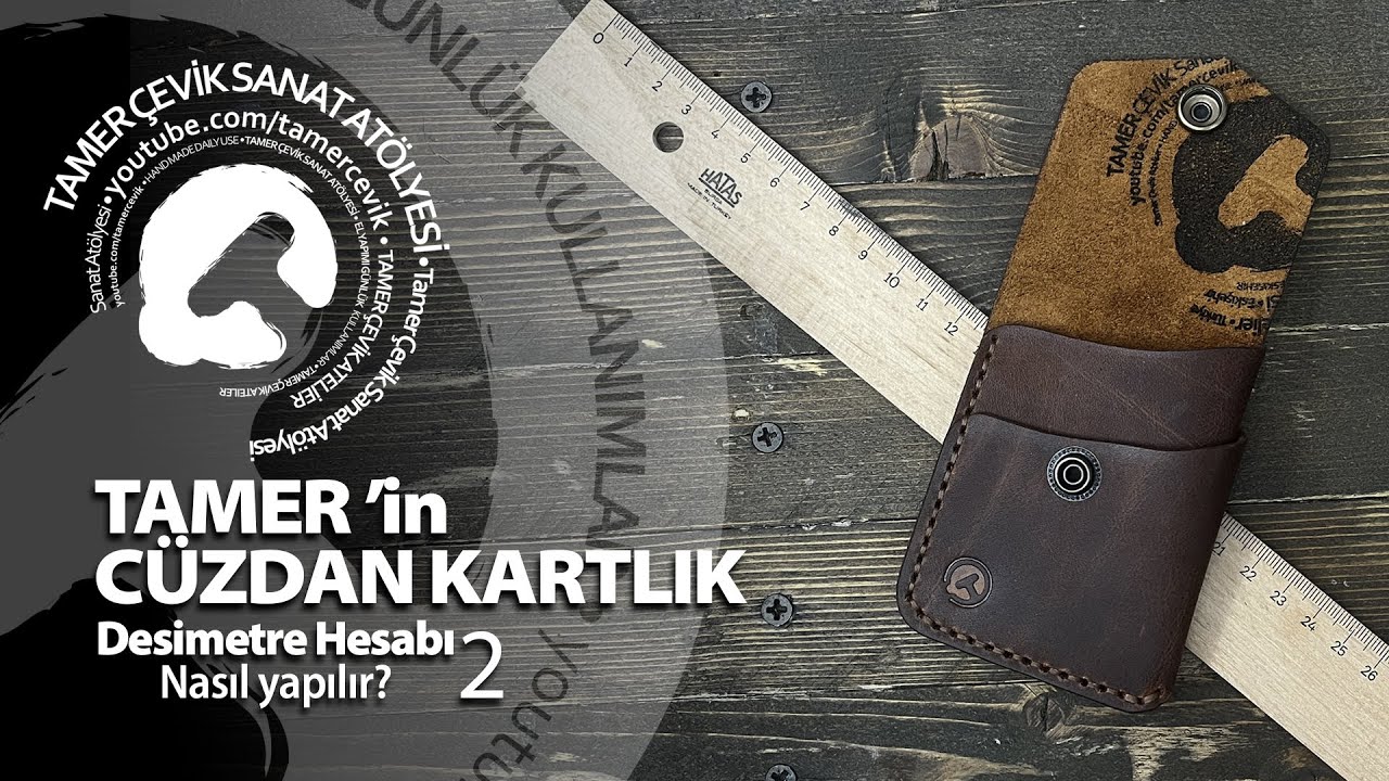 Şık ve Pratik Çıtçıt Kapaklı Deri Kartlık Yapımı/Deride DESİ Hesabı-2/BEDAVA KALIP KANALIMA KATIL