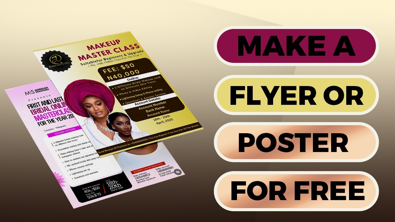 How to Design a Flyer for FREE on Your Phone (2025) | Step-By-Step Canva Tutorial #canvatutorial