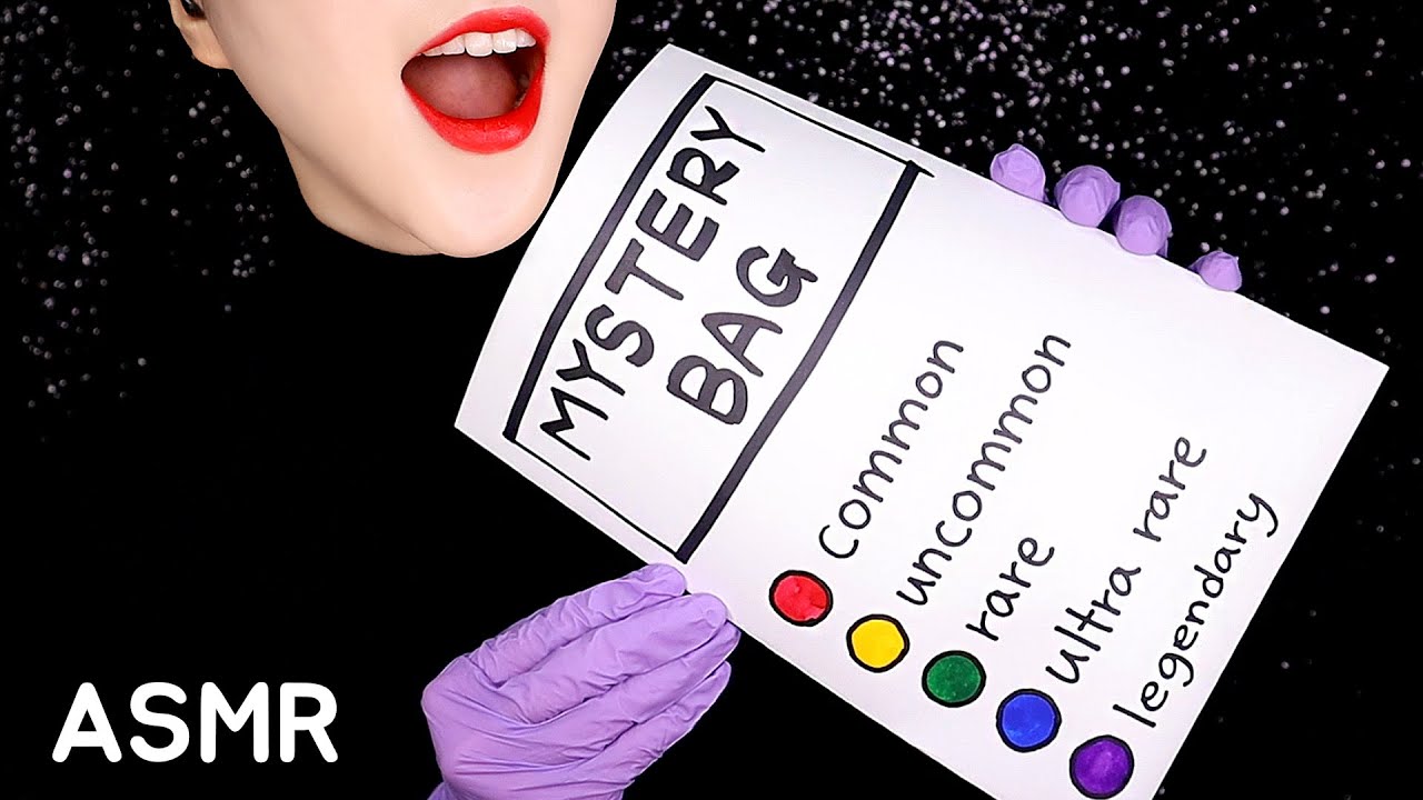 MYSTERY BAG UNBOXING ASMR WEIRD KOREAN CANDY EATING ASMR JELLY ASMR