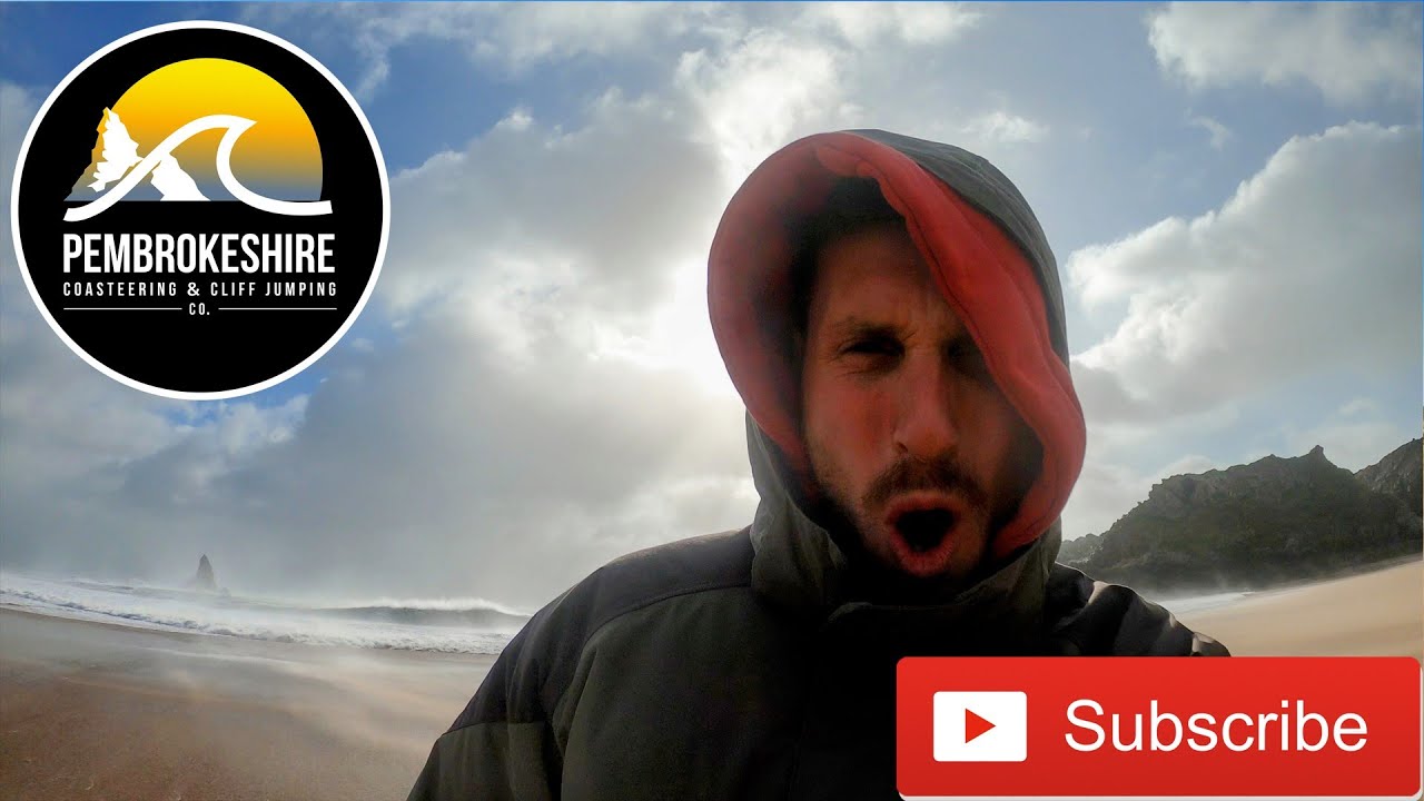 Storm Eunice, Broadhaven South & St Govan's, Pembrokeshire - 4K - 2022