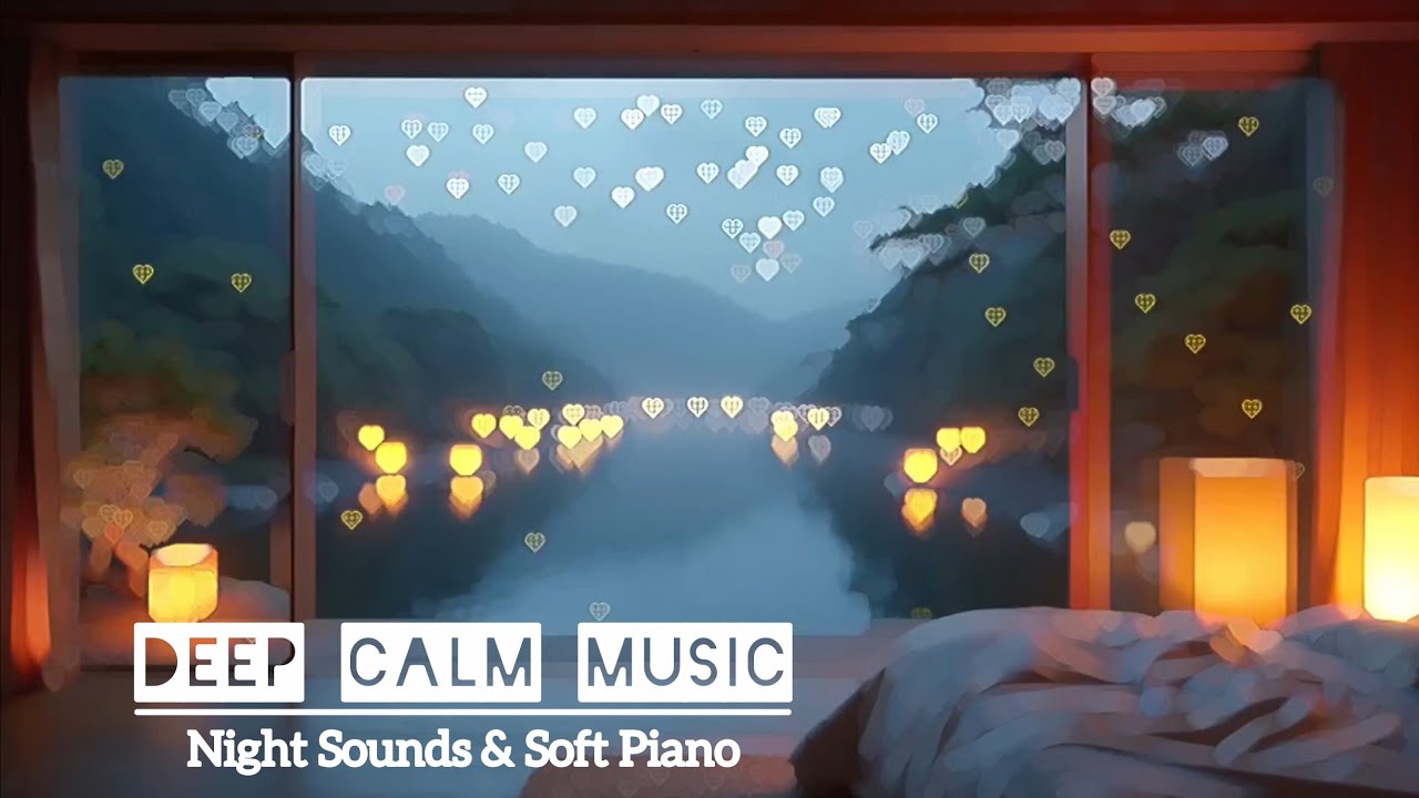 Peaceful Night Piano Music 🌙 Soft Ambient Sounds for Deep Calm & Relaxation (3 Hours) 