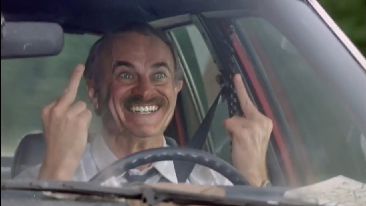 Car chase scene from the 80's movie 