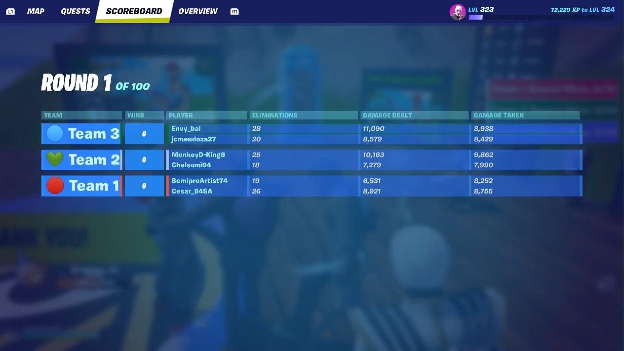 Crazy competitive 2v2v2 Fortnite zero build 