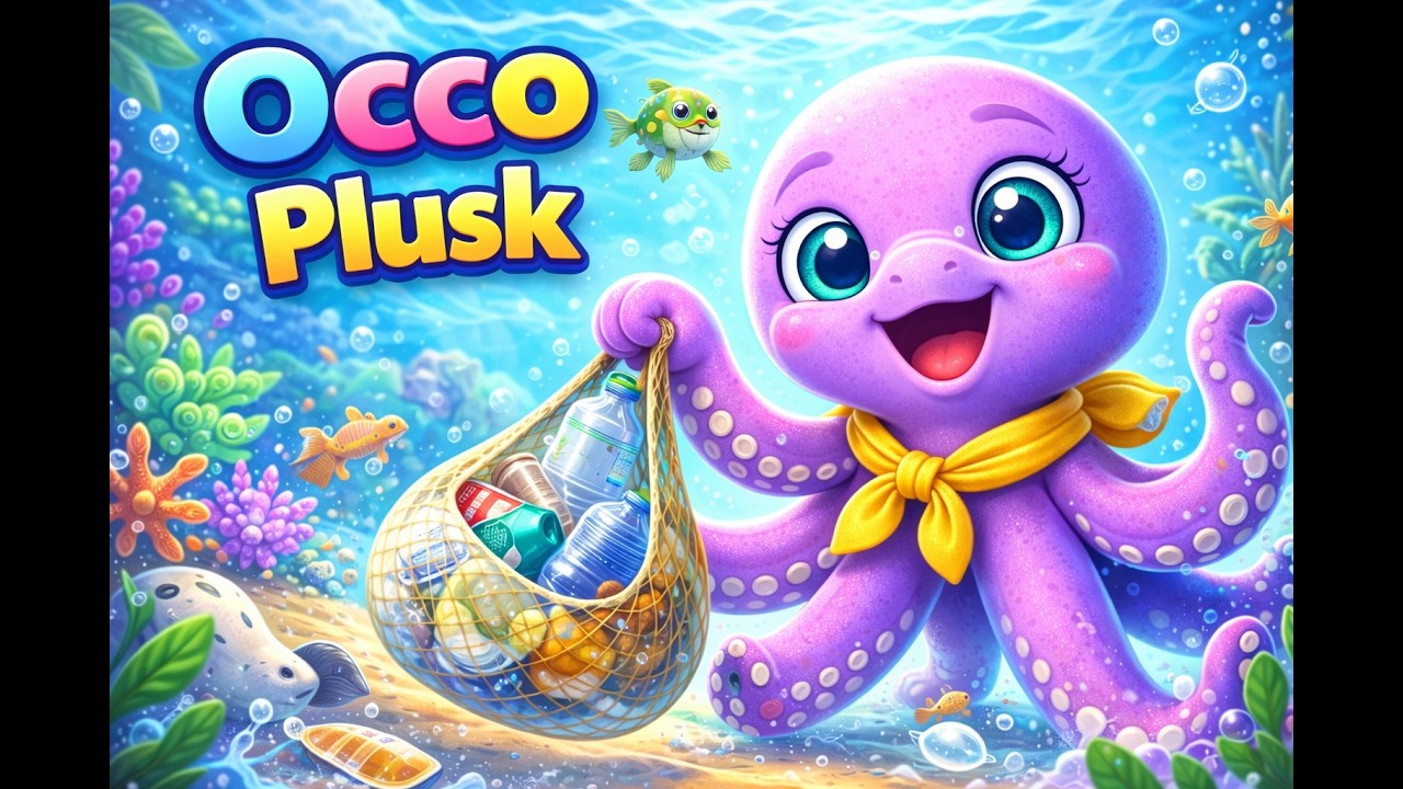 Sprzątamy Ocean z Occo! 🐙♻️ | Piosenka dla Dzieci (Podwodna Zabawa) | Lisek Lulij