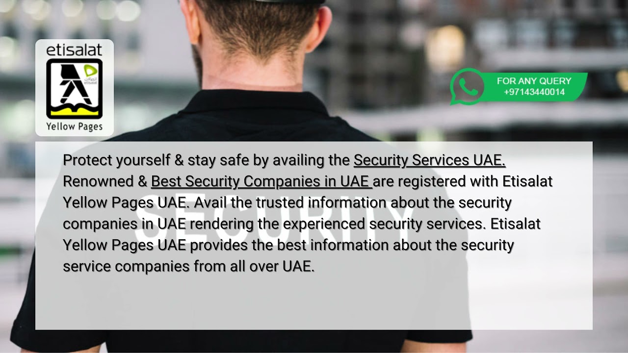 Best Security Companies In UAE | Security Services UAE