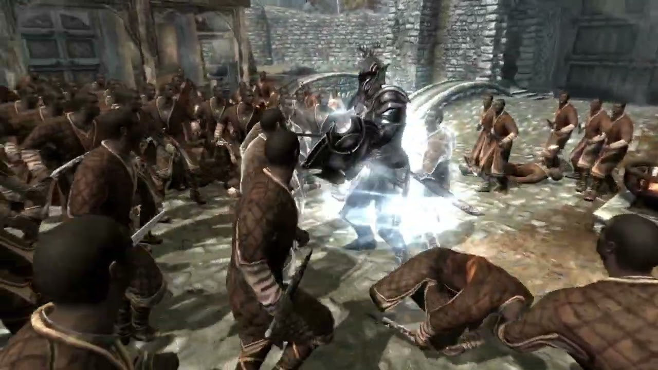 Skyrim Battles - Ebony Warrior vs 100x Nazeem 1/2