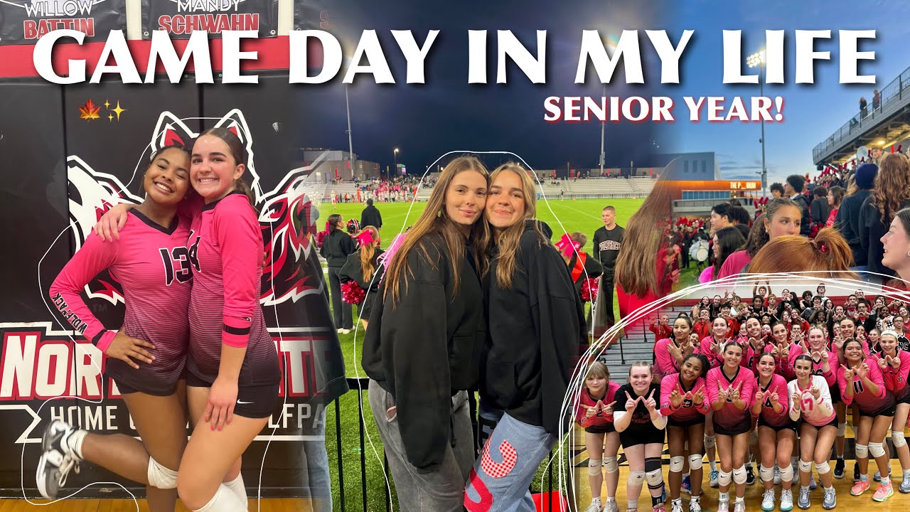 VOLLEYBALL GAME DAY VLOG!! | high school day in my life, senior year!💖