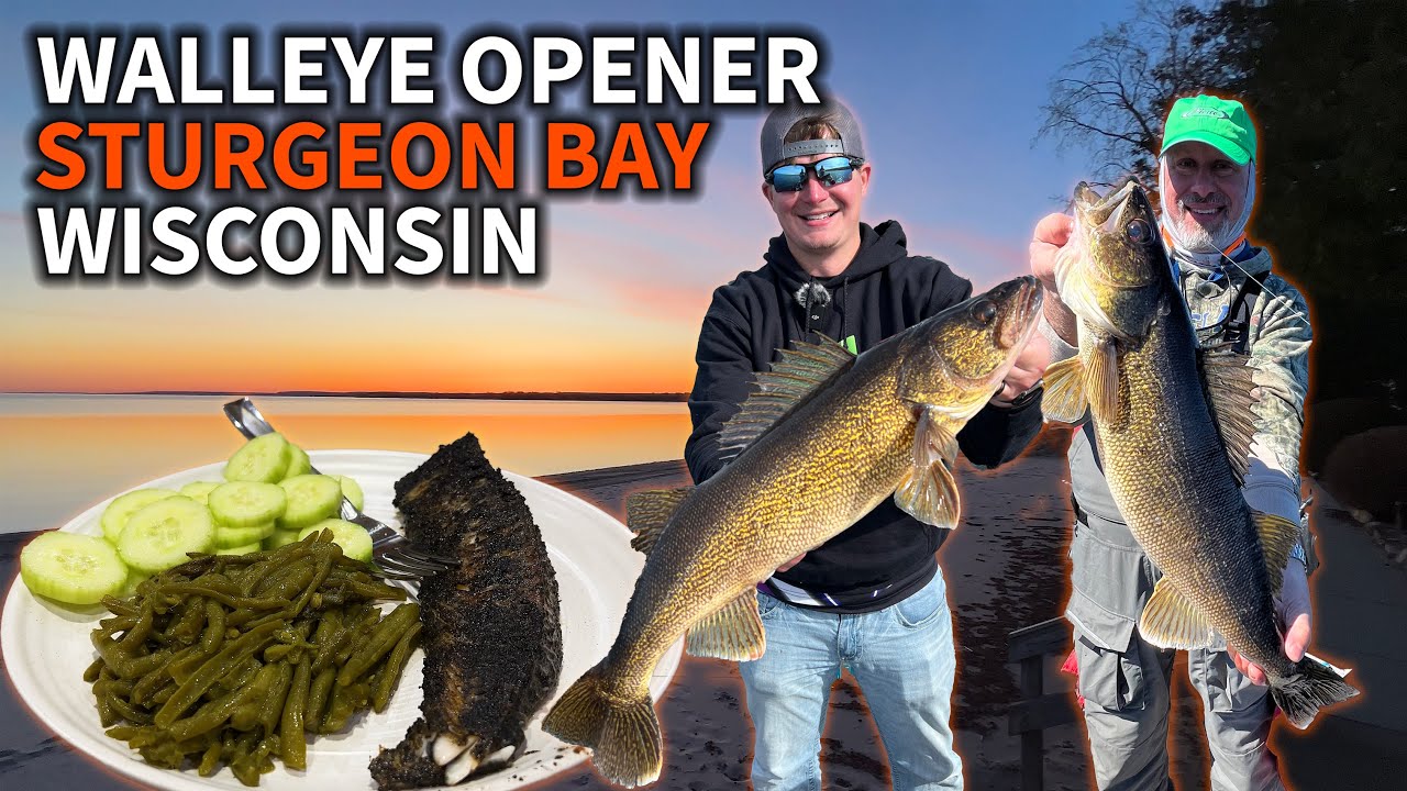 Wisconsin Walleye Opener in Sturgeon Bay attending Wacky Walleye Spring School - ft. Chad