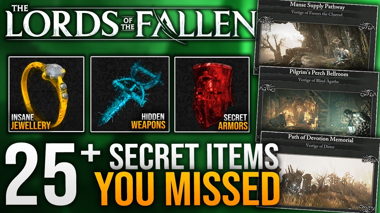 25+ SECRETS YOU MISSED in Pilgrims Perch Bellroom Area - Weapons, Armor & More - Lords Of The Fallen