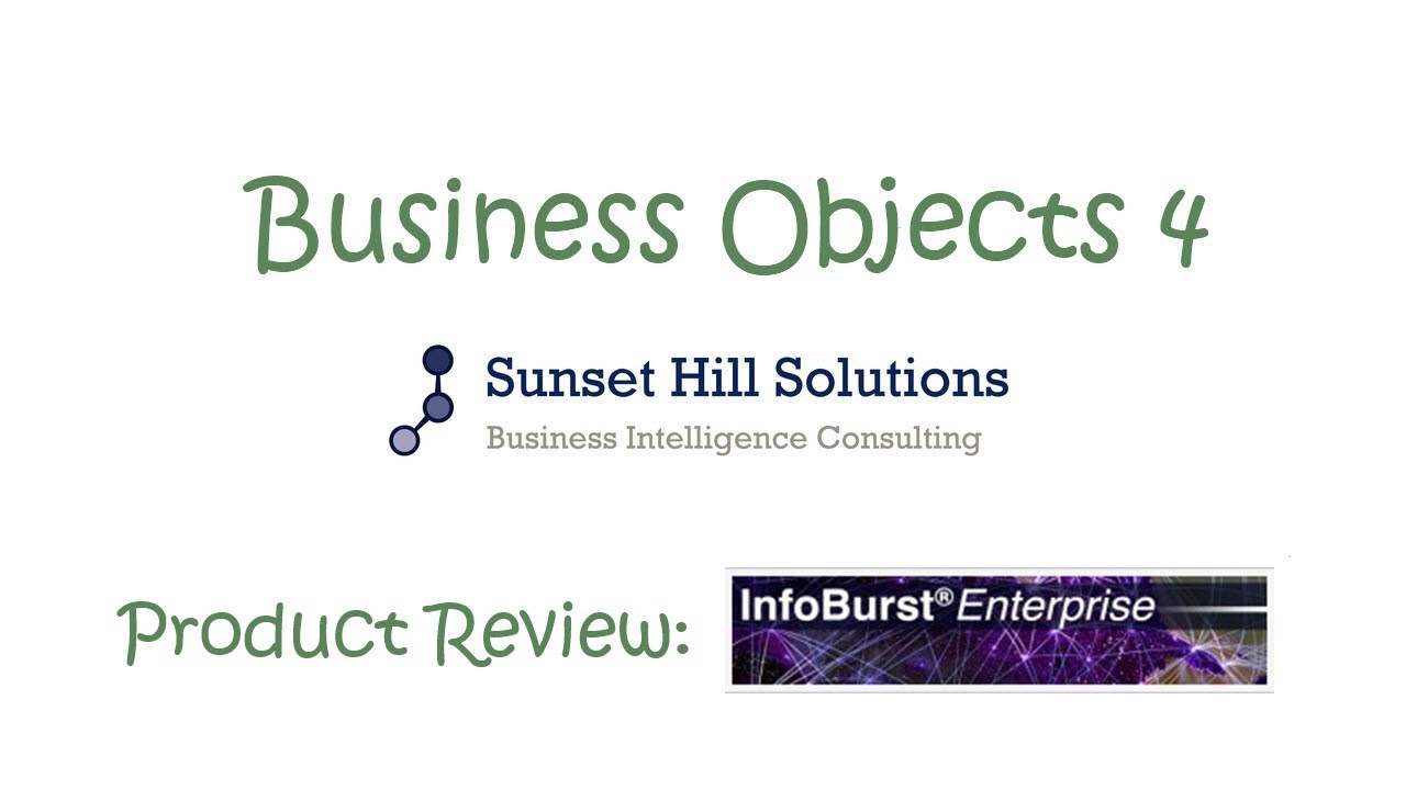 Business Objects 4x - InfoBurst Enterprise Review and Tutorial