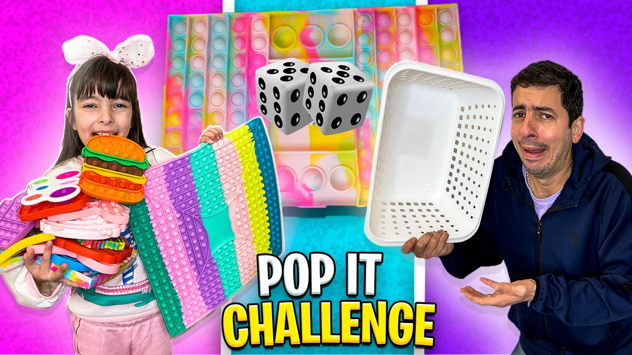 Jogo do pop it challenge - Trocando fidget toys | Jéssica Godar e Laurinha e Helena e Gabriel