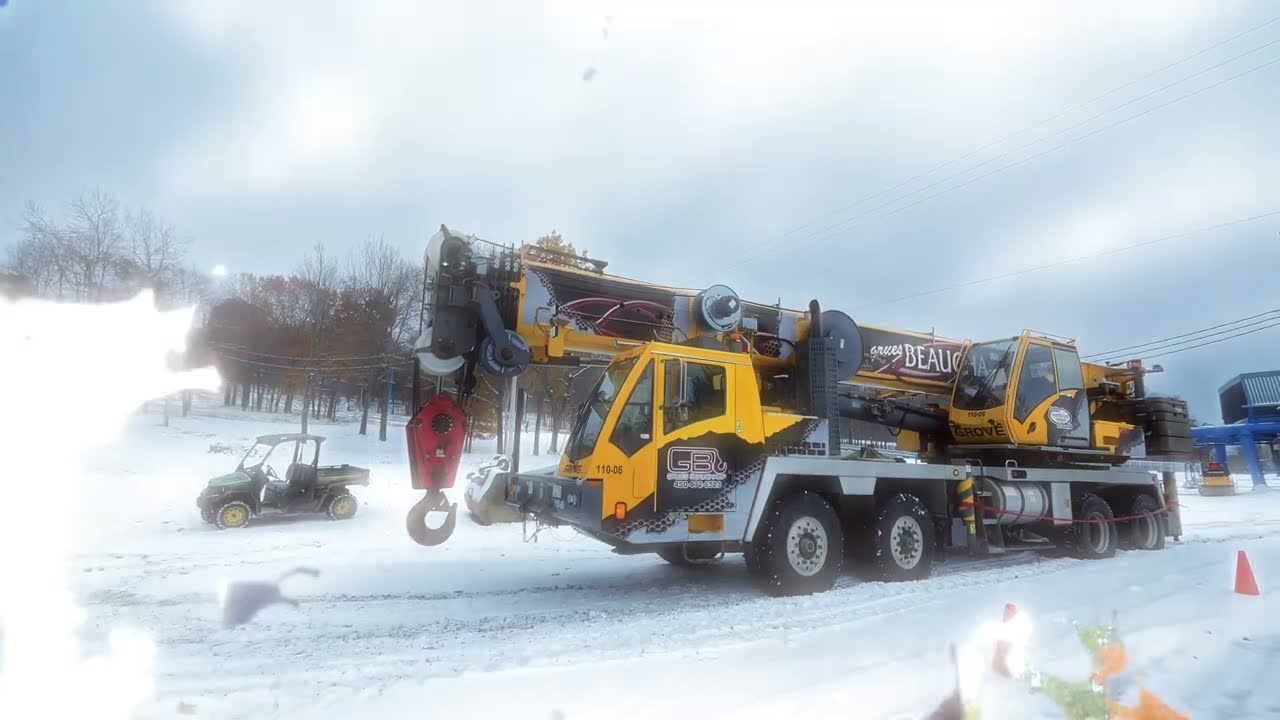 LA CONSTRUCTION DE LA POMA EXPRESS À MONT RIGAUD