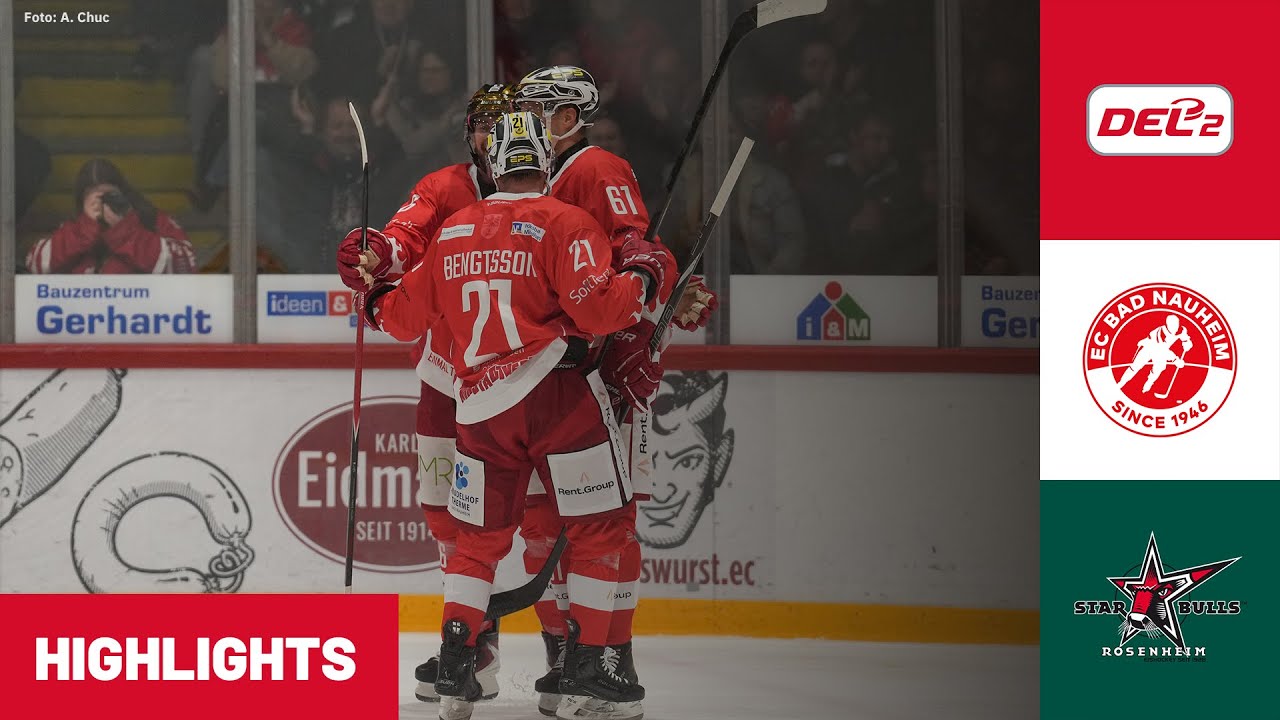 DEL2: EC Bad Nauheim vs. Starbulls Rosenheim | Highlights