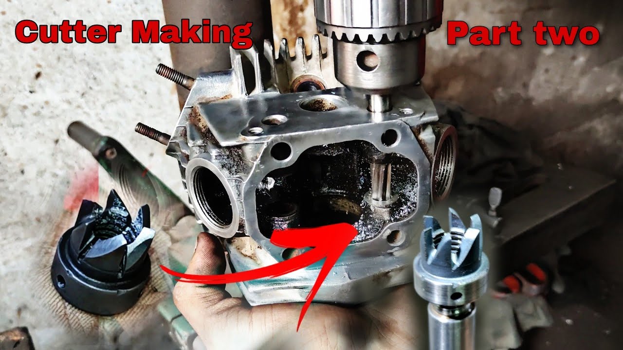 Making Cutter on manual lathe machine for installing Head Rocker arm bush