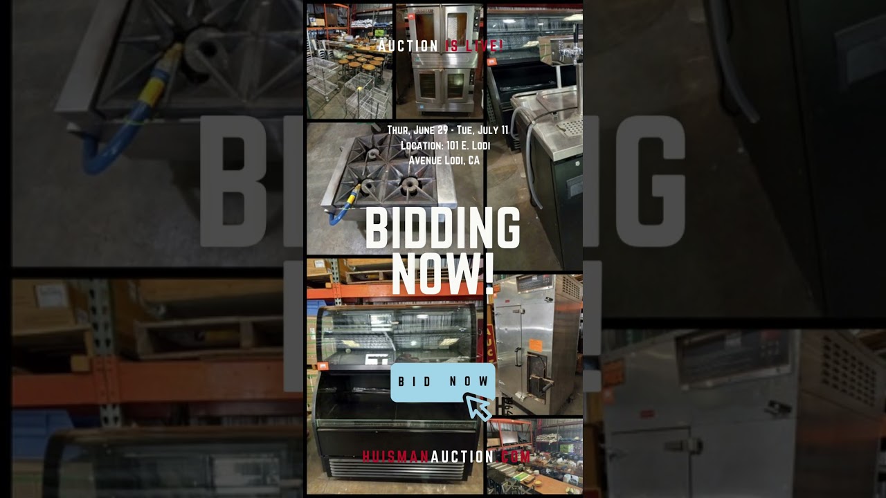 Bidding Now! Quality Restaurant Equipment & Supply