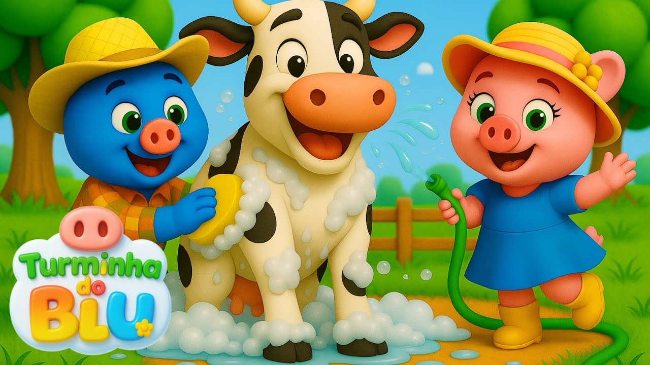 🎶Uma hora de musiquinhas da Turminha do Blu 🐽 Mix infantil - Fazendinha do Blu e seus amigos 
