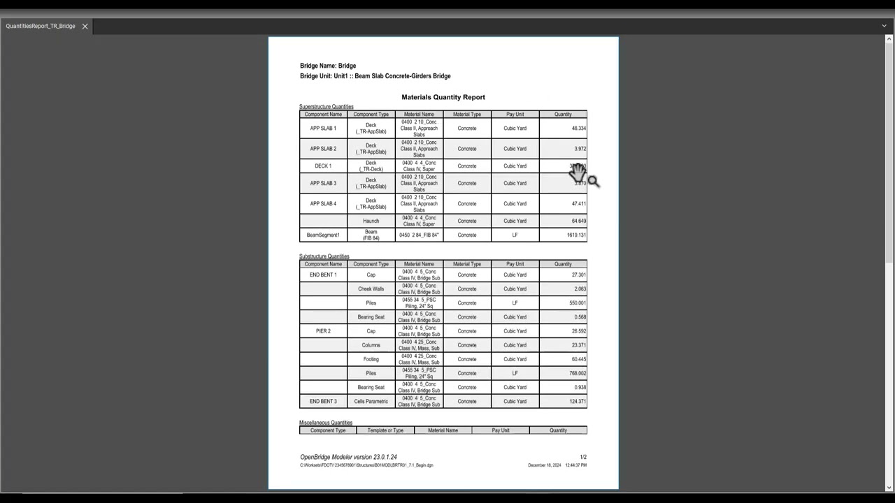 Exercise 7.1 - Quantity Elevations and Input Reports