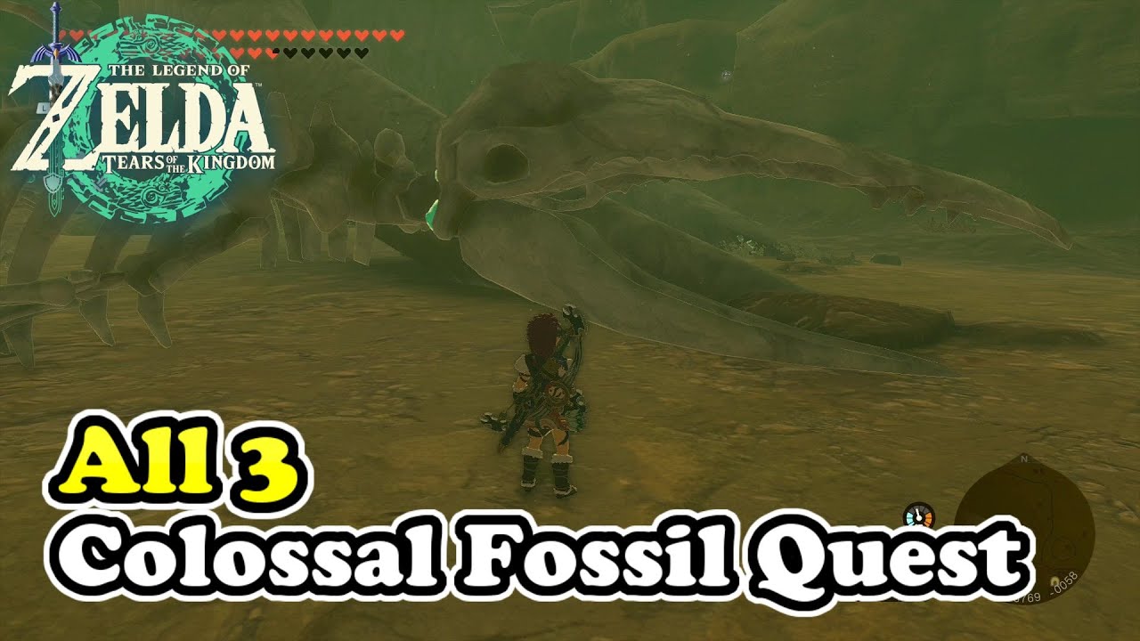 All 3 Colossal Fossil Quest Guide Zelda Tears of the Kingdom