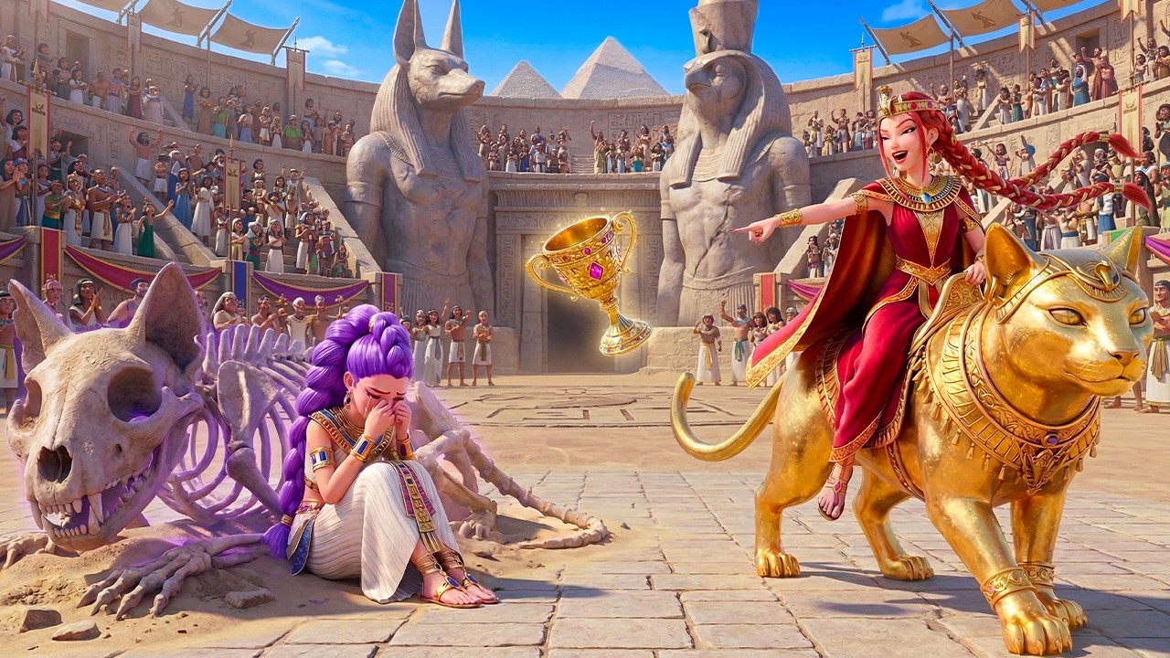 Golden Family VS Ruby Family: RUMI Gets Magic Sphynx Cat Racing Championship - KPOP Demon Hunters