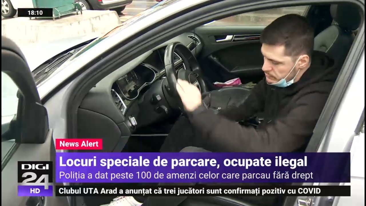 Cât de greu găsește un loc de parcare în București un fost sportiv care a rămas imobilizat - Digi24