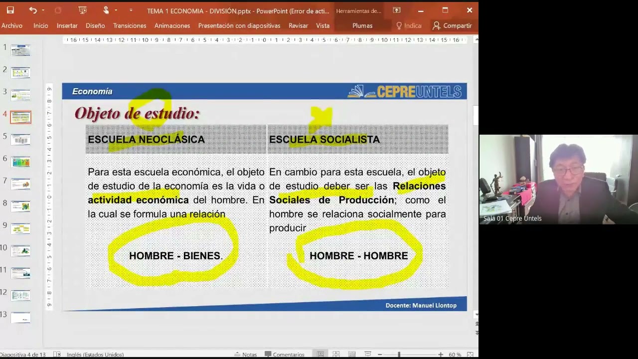 Economía: División y métodos / Clase completa/ Cepre Untels / Semana 1