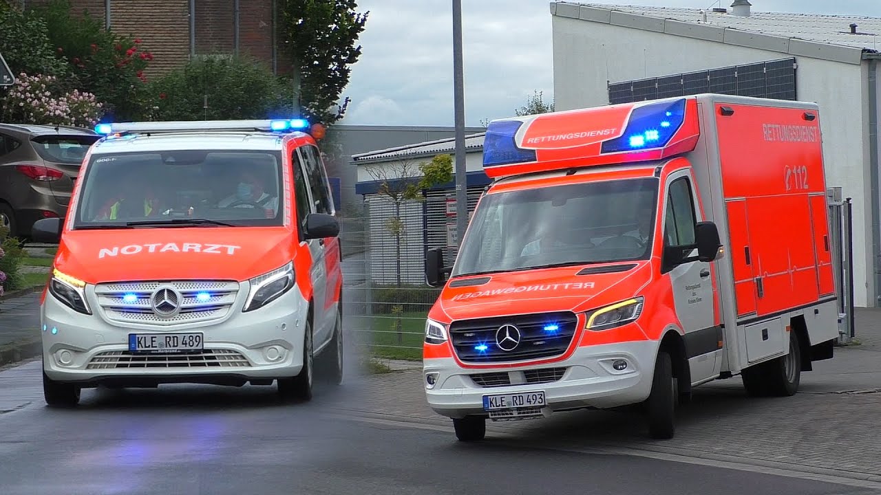 [Neuer RTW | Pressluft] Einsatzfahrten Rettungsdienst des Kreises Kleve Wache Goch!