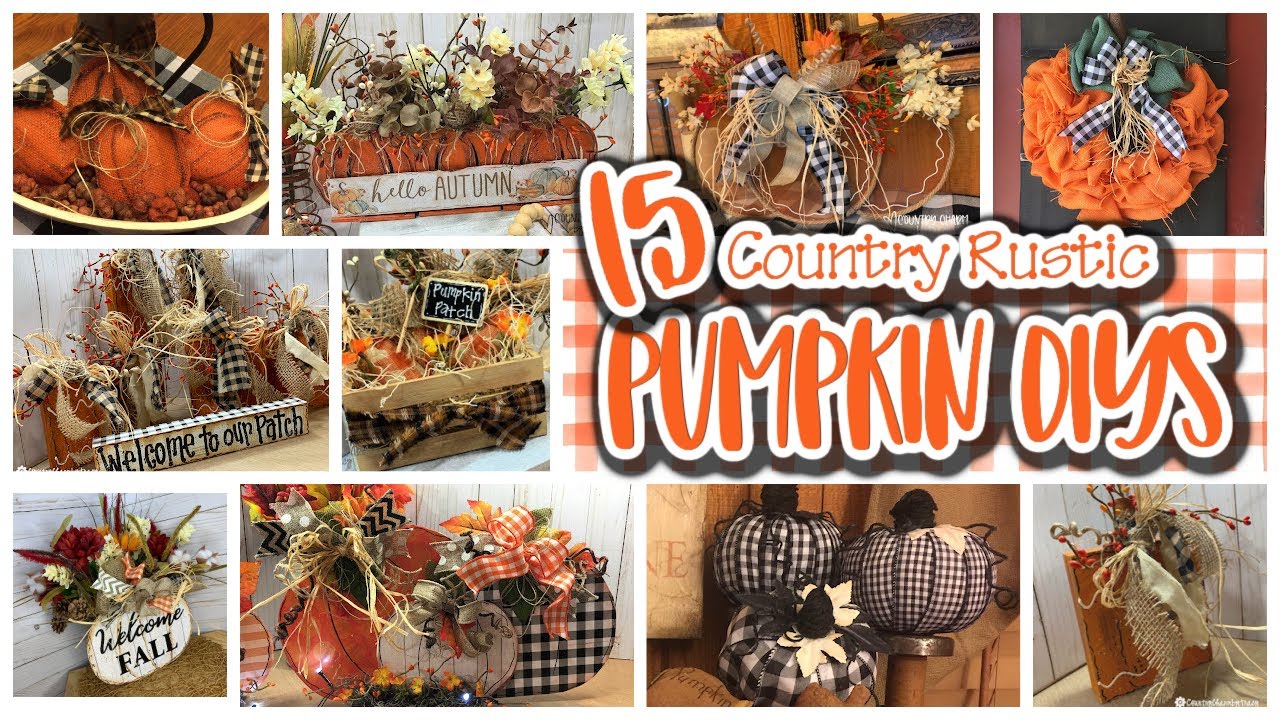 🍂🎃 15 COUNTRY RUSTIC PUMPKIN DIYS | Primitive Country | Dollar Tree | Hobby Lobby | Whimsical Crafts