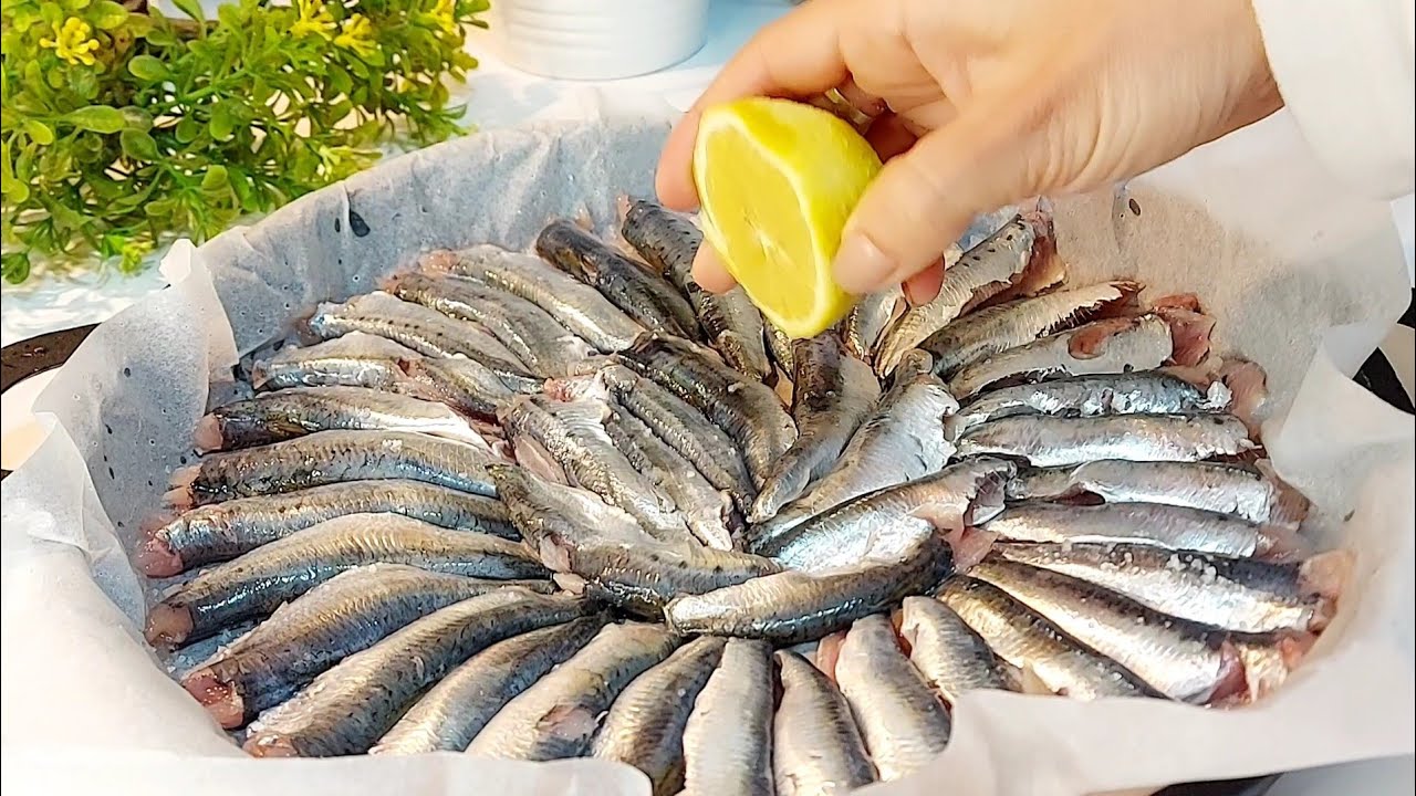 سمك السردين مشوي في المقلاة بطريقة رائعة صحية و لذيذة في 10 دقائق/مقبلة السبانخ غنية و سريعة