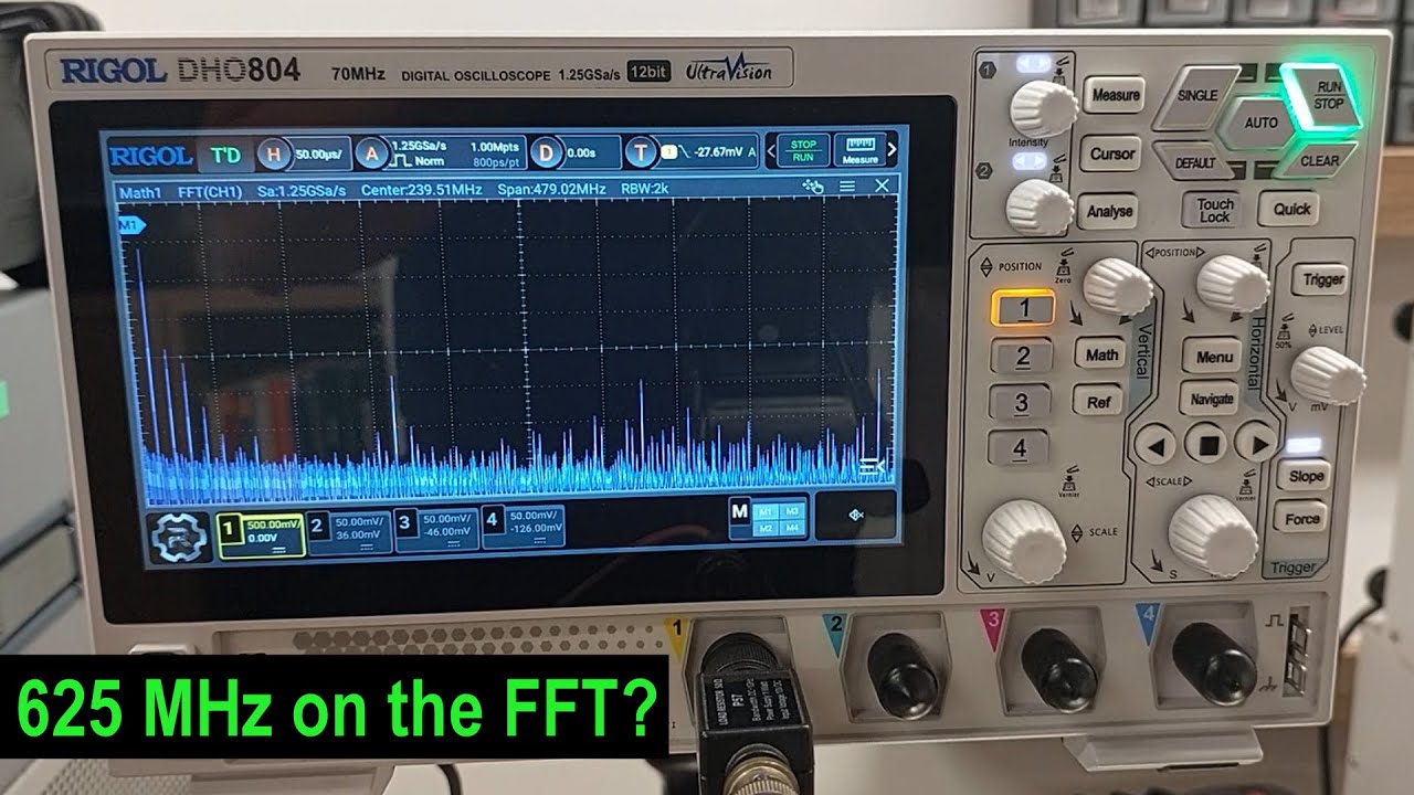 RIGOL DHO804 - can the FFT reach 625 MHz?