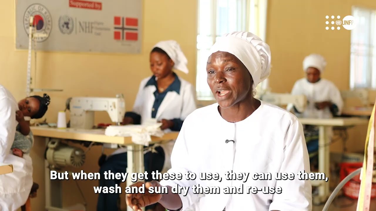 Reusable sanitary pad production centre in Borno