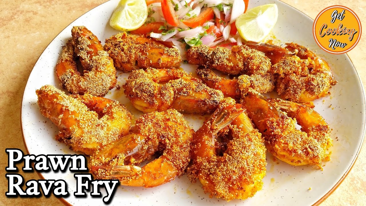 Goan Prawns Rava Fry Recipe | Restaurant Style Crispy Goan Prawns Fry | Goan Recipes