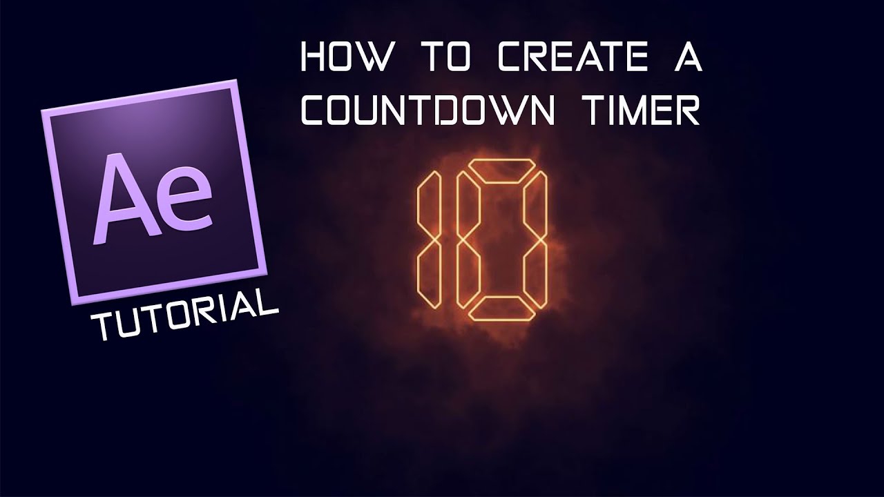 How to create a countdown timer - After effects tutorial