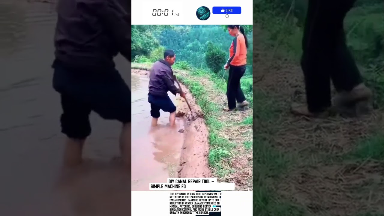 DIY Canal Repair Tool &ndash; Simple Machine for Rice Field Embankment