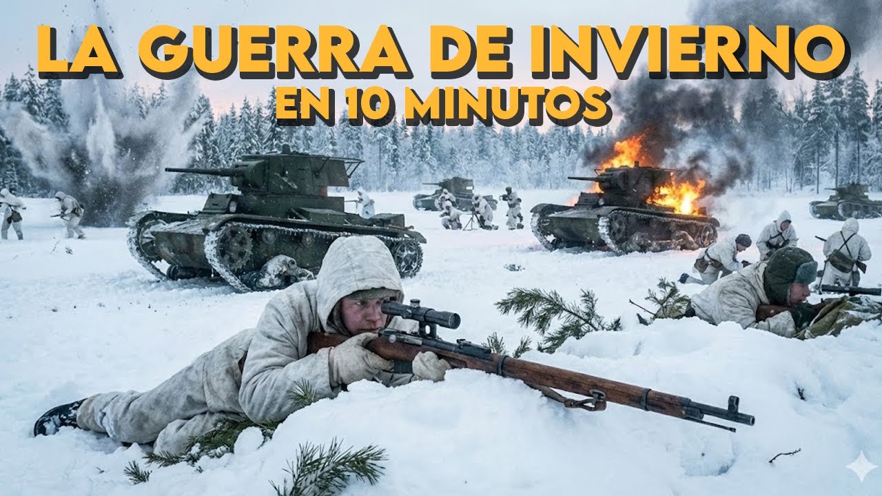 ✅ La GUERRA DE INVIERNO en 8 minutos | FINLANDIA VS la UNIÓN SOVIÉTICA